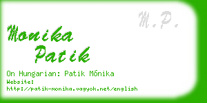 monika patik business card